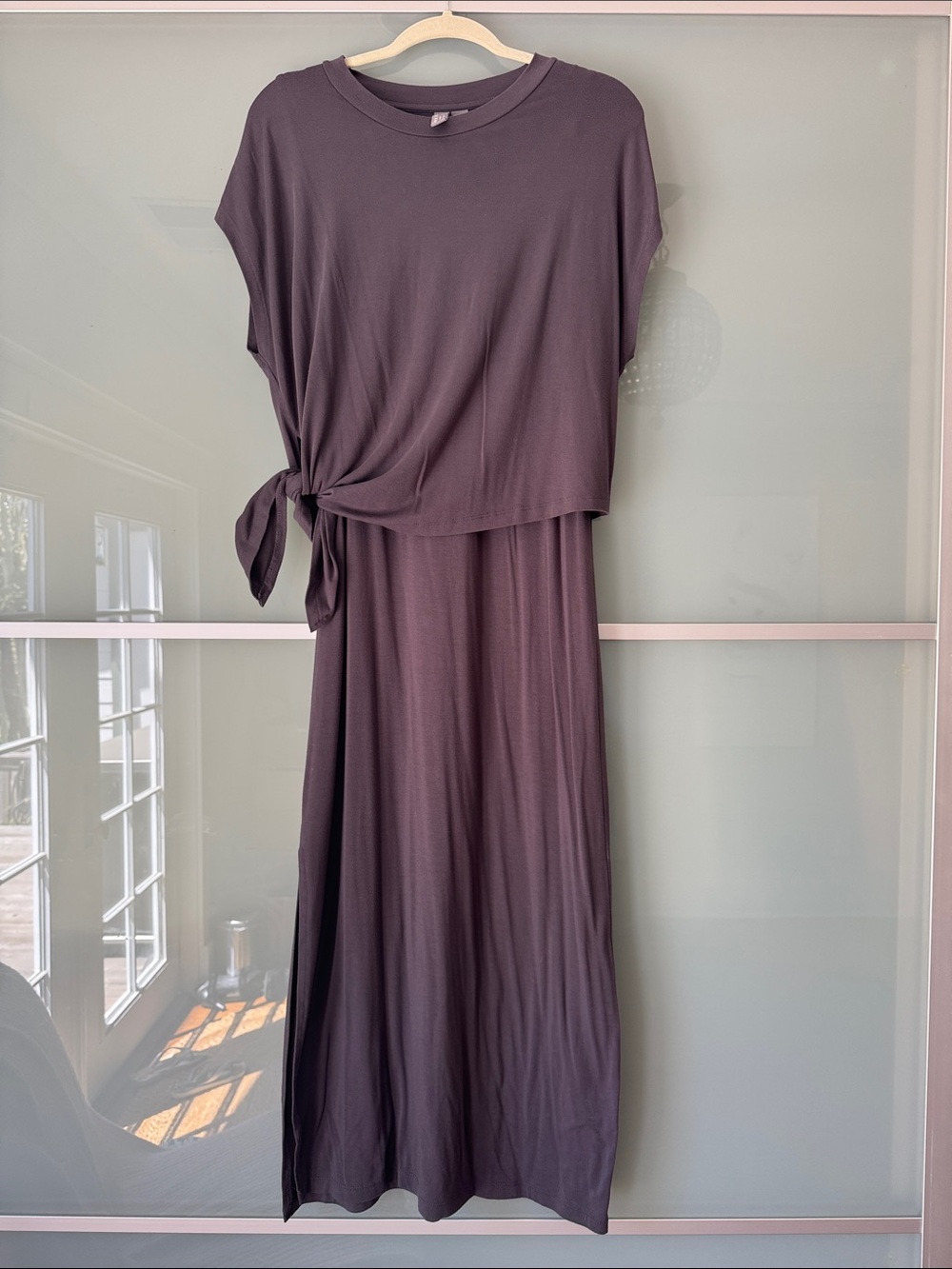 Sweaty Betty Charcoal Asymmetric Maxi Dress